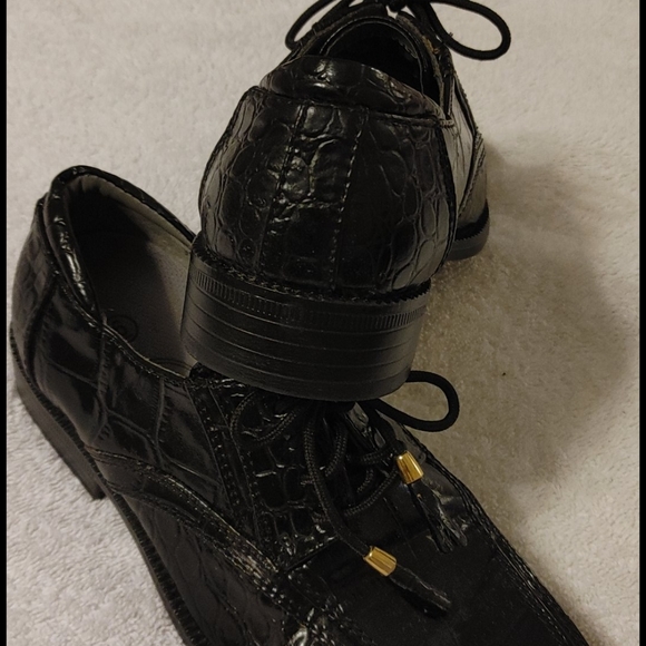 State street men's black shoes size 6 - Picture 2 of 10